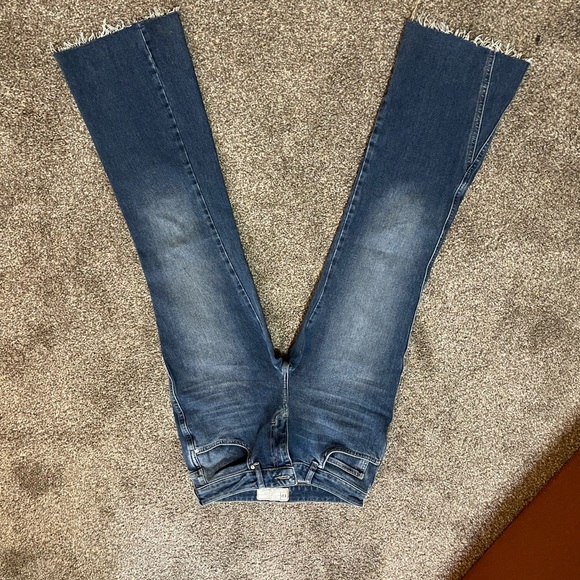 Free People Rita Crop Flare Blue Jeans - Picture 5 of 7